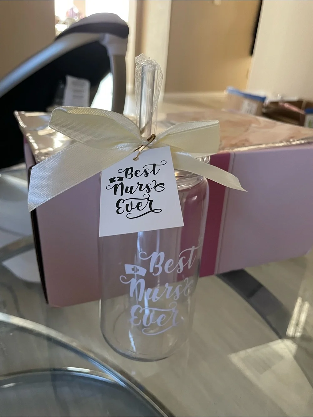 'Best Nurse Ever' Tumbler with Straw